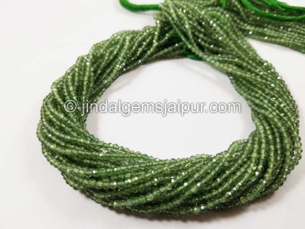 Green Apatite Micro Cut Round Beads